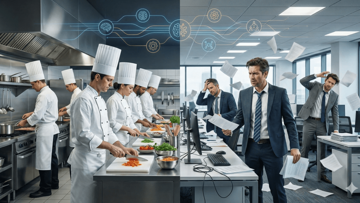 La cocina entendió hace más de un siglo, las empresas no